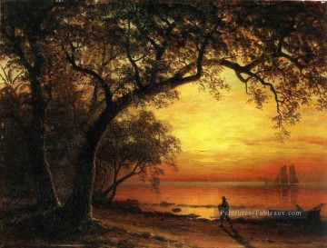 Île de New Providence Albert Bierstadt paysage Peinture à l'huile